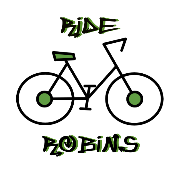 The Ride Robins logo, a stylized bicycle with green highlights.